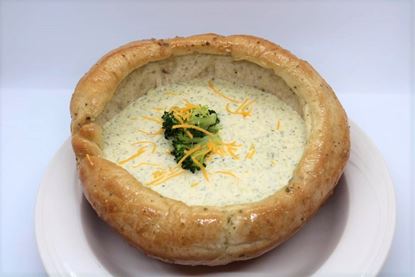 Broccoli Cheddar Soup (Low Carb, Vegetarian) with Bread Bowls